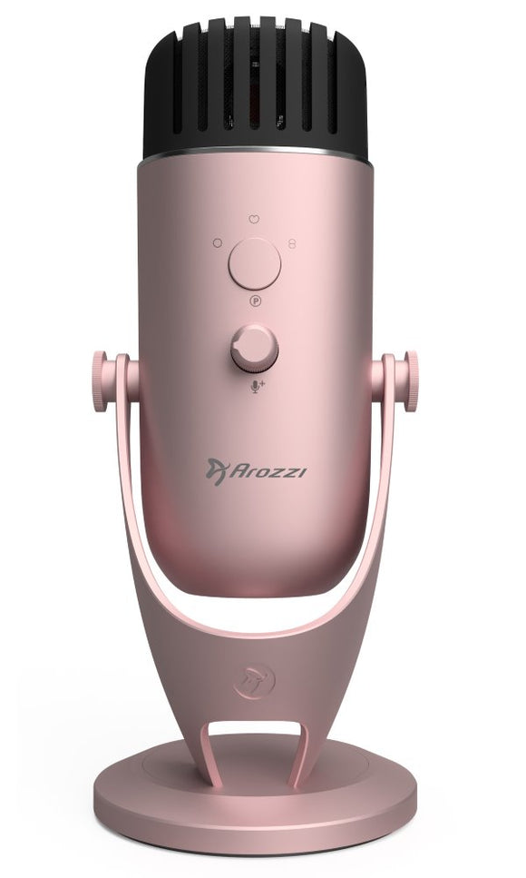 Microphone de table Arozzi Colonna Or rose