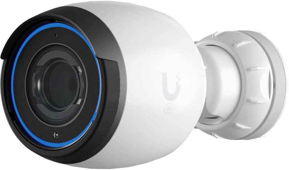UBIQUITI G5 Pro; 4K (8MP) video resolution; 3x optical zoom; 25 m (82 ft) IR night vision; AI event detections; Record audio with an integrated microphone; Connect and power using PoE; Weatherproof (outdoor exposed).