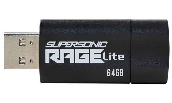Clé USB Patriot Memory Supersonic Rage Lite 64 Go USB Type-A 3.2 Gen 1 (3.1 Gen 1) Noir, Bleu