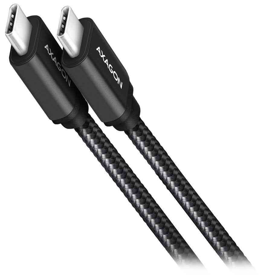 Câble de données et de charge Axagon USB 3.2 Gen1 longueur 3 m. PD 60W, 3A. Tressé noir.