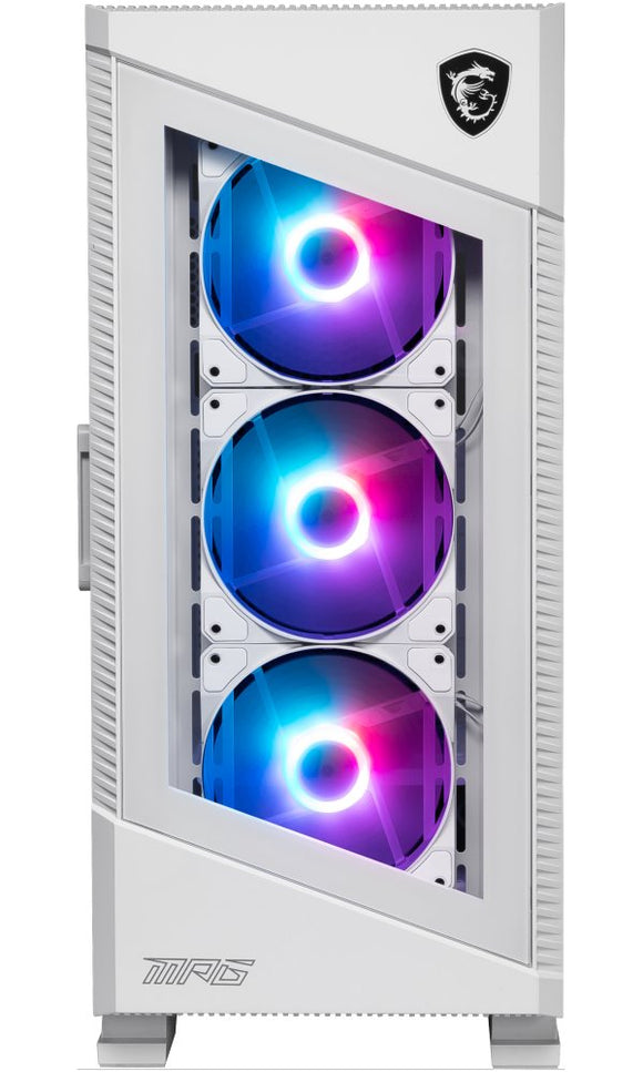 MSI MPG VELOX 100R White PC Case, Mid-Tower, USB 3.2, Audio-out, Mic-in | MSI