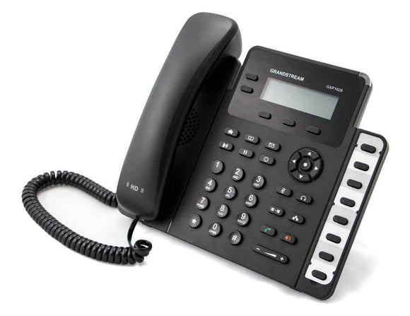 Téléphone VoIP Grandstream GXP1628 - 2 comptes SIP, audio HD, 3 programmes. touches + 8 préréglages, commutateur 2xLAN 1000 Mbps, PoE