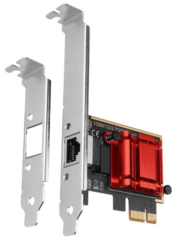 Carte réseau PCI-Express avec débit de transmission de 2,5 Gbit/s et prise en charge PXE.