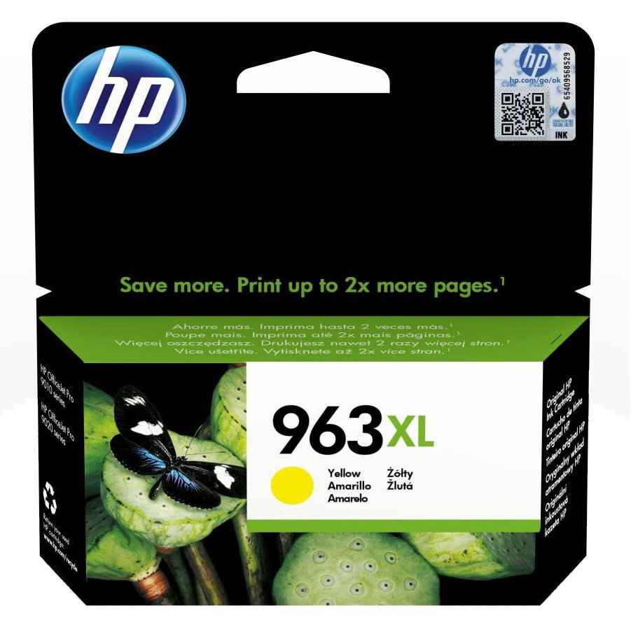 Cartouche d'encre jaune d'origine HP 963XL à haut rendement