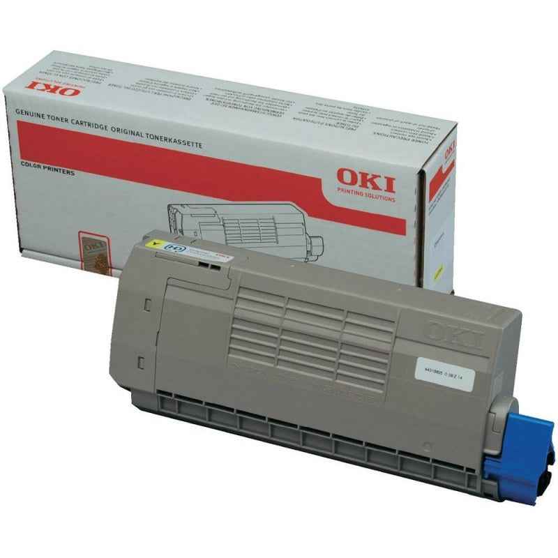 Toner jaune OKI d'origine, 44318605, pour C710|C711, 11,5 K, (timbre vert 1,2 lei), « 44318605 »