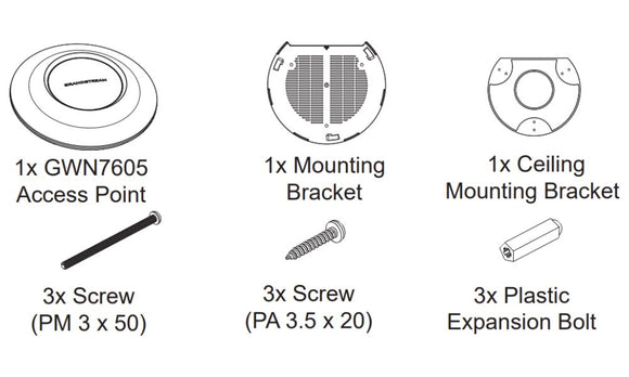 Grandstream Networks GWN7600LR wireless access point 867 Mbit/s White Power over Ethernet (PoE)