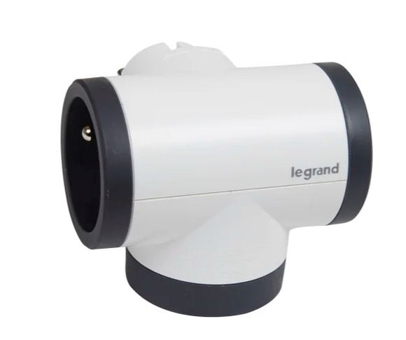 Rozgałęziacz  obrotowy 2xP+Z +USB AC-B-C