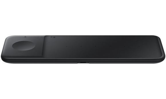 Samsung Wireless Charger Trio Pad 3-in-1, 9W EP-P6300 with Travel charger (25W) + USB cable, Black (EP-P6300TBEGEU)