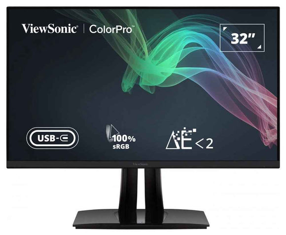 MONITOR LCD 32" IPS 4K/BLACK VP3256-4K VIEWSONIC "VP3256-4K" (timbru verde 7 lei)