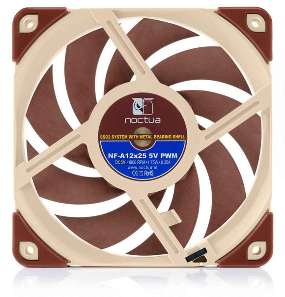 Ventilateur de boîtier d'ordinateur Noctua NF A12x25 5 V PWM 12 cm Beige, Rouge