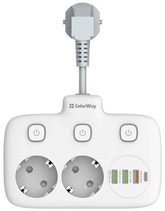 ColorWay Power Socket | CW-CHE24PDW