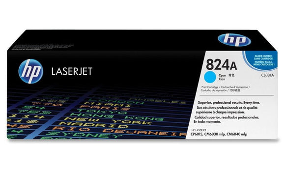 HP 824A Cyan Original LaserJet Toner Cartridge