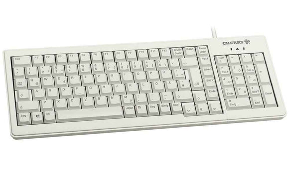 CHERRY klávesnice G84-5200 + kryt 615-5200/drátová/USB/šedá/EU layout/ochrana před rozlitou tekutinou, olejem, naftou