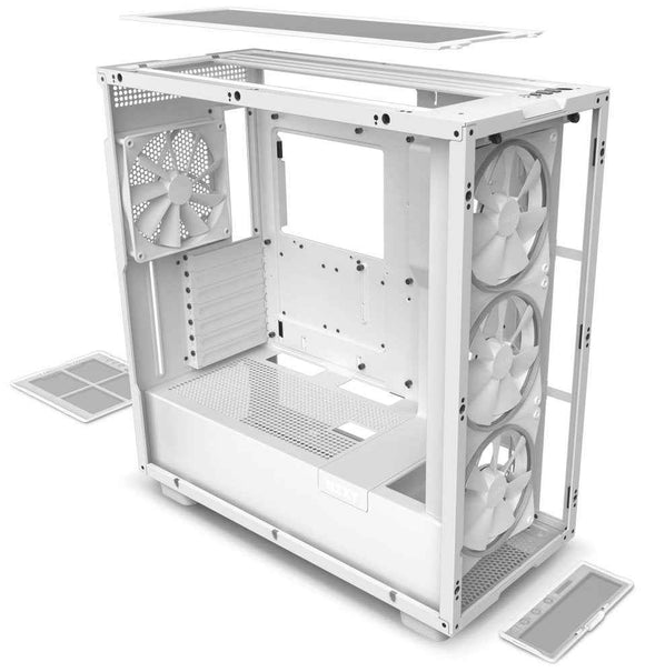 NZXT H7 Elite RGB Mid Tower Case, White