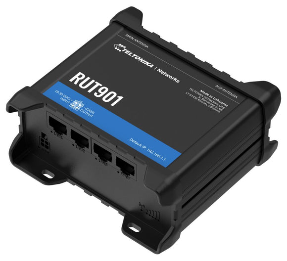 Router LTE RUT901 (Cat 4), 3G, 2G, 2xSIM, 4xRJ45, WiFi