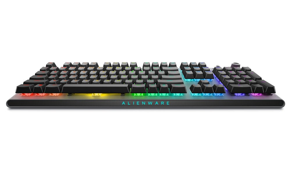 Dell | Alienware Tri-Mode AW920K | Clavier de jeu sans fil | Sans fil | Éclairage LED RVB | États-Unis | Bluetooth | Dark Side of the Moon | Pavé numérique | Cherry MX Red | Connexion sans fil