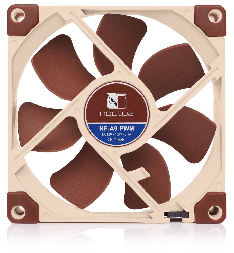 Système de refroidissement pwm noctua nf-a9 pour boîtier d'ordinateur ventilateur 92 cm beige marron