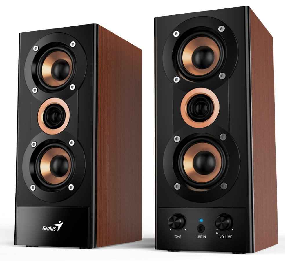 BOXE GENIUS 2.0, RMS : 20 W (2 x 10 W), amplificateur intégré, bois noir et cerisier, « SP-HF800A II » « 31730010402 » (timbre vert 4,00 lei)