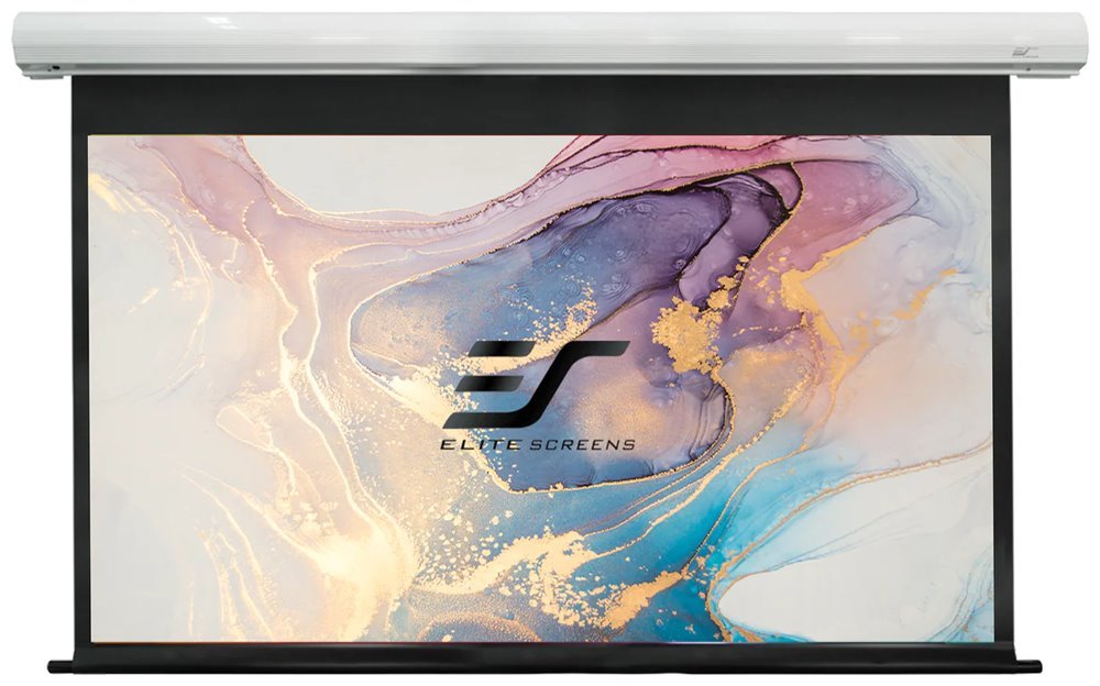 Écran motorisé électrique elite screens 150" 381 cm/ 16:10/ 2019 × 3231 cm/ boîtier blanc/ hauteur de projection 6"/ maxwhite fg