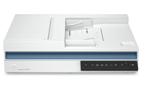 HP ScanJet Pro 3600 f1 Scanner - A4 Color 600dpi, Flatbed Scanning, Automatic Document Feeder, Auto-Duplex, OCR/Scan to Text, 30ppm, 4000 pages per day