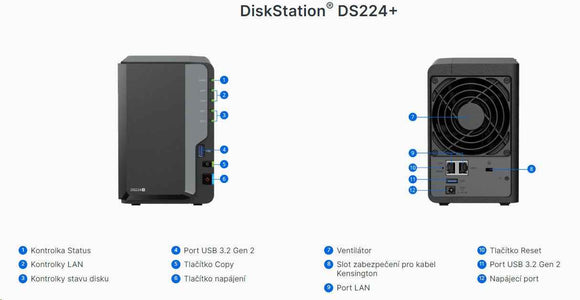 Synology DiskStation DS224+ NAS/storage server Desktop Ethernet LAN