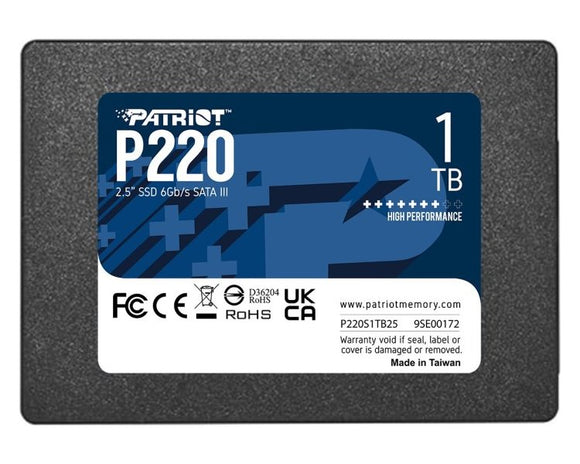 Mémoire patriot p220 1 to 25" 1000 go serial ata iii