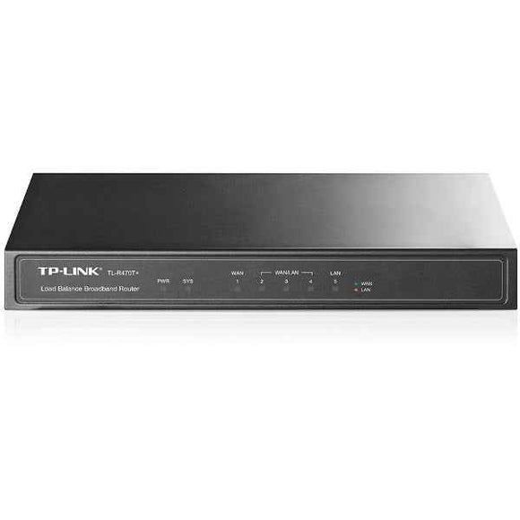 TP-LINK TL-R470T+ 5-port Multi-WAN Router 1xWAN + 3xLAN/WAN + 1xLAN Load Balance desktop steel case