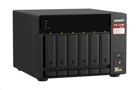 QNAP | 6-Bay QTS and QuTS hero NAS | TS-673A-8G | Up to 6 HDD/SSD Hot-Swap | AMD Ryzen | Ryzen V1500B Quad-Core | Processor frequency 2.2 GHz | 8 GB | DDR4