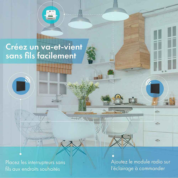 Kit Interrupteur sans fil et sans pile - OXYGEN31 Black Series