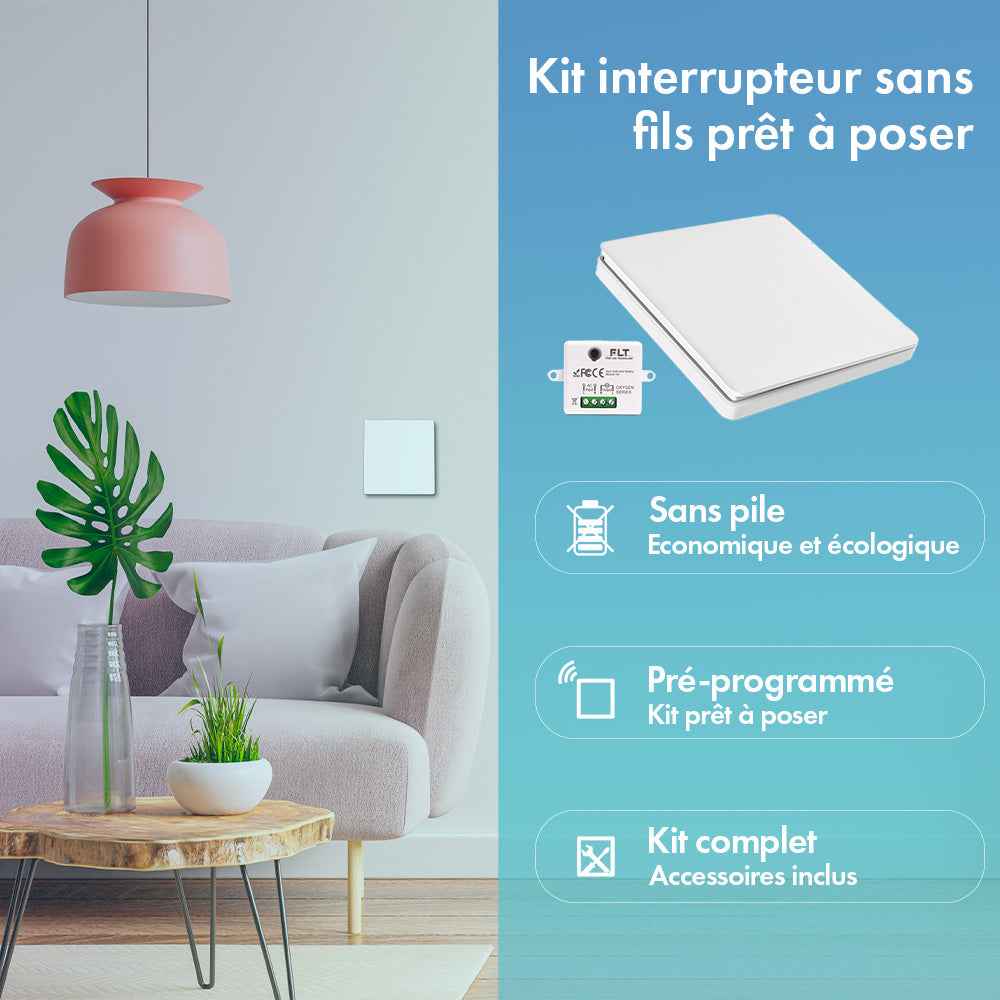 Kit interrupteur sans fil et sans pile - OXYGEN 51