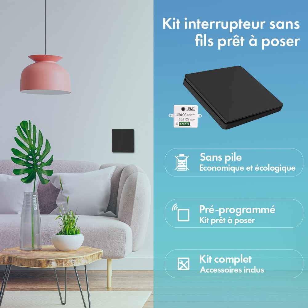 Kit Interrupteur sans fil et sans pile - OXYGEN21 Black Series