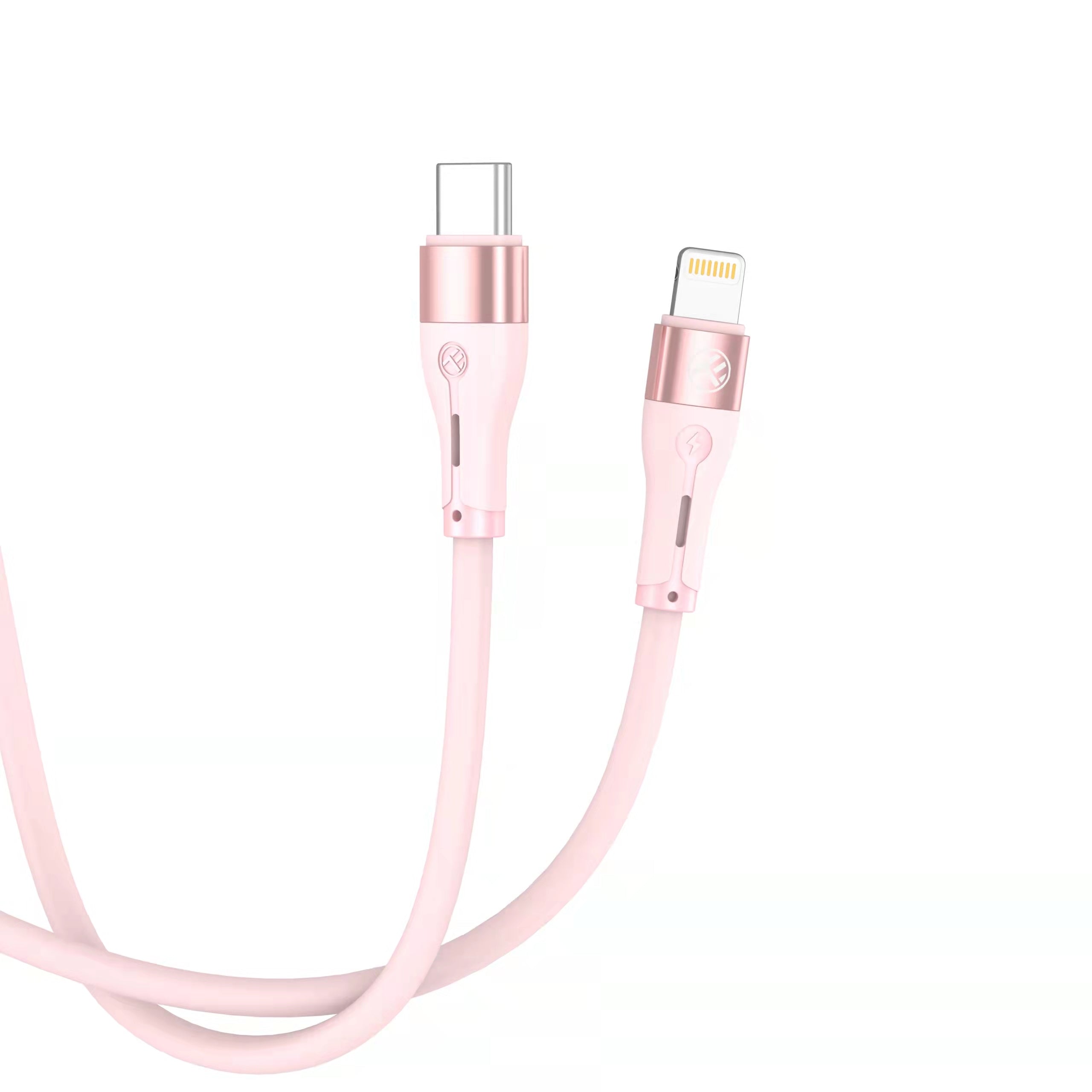 Câble tellur silicone type-c vers lightning pd30w 1 m rose