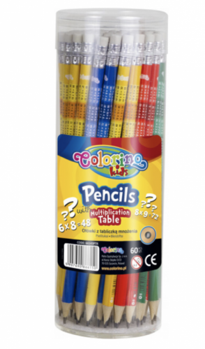Colorino Kids Pencils with multiplication table - 0
