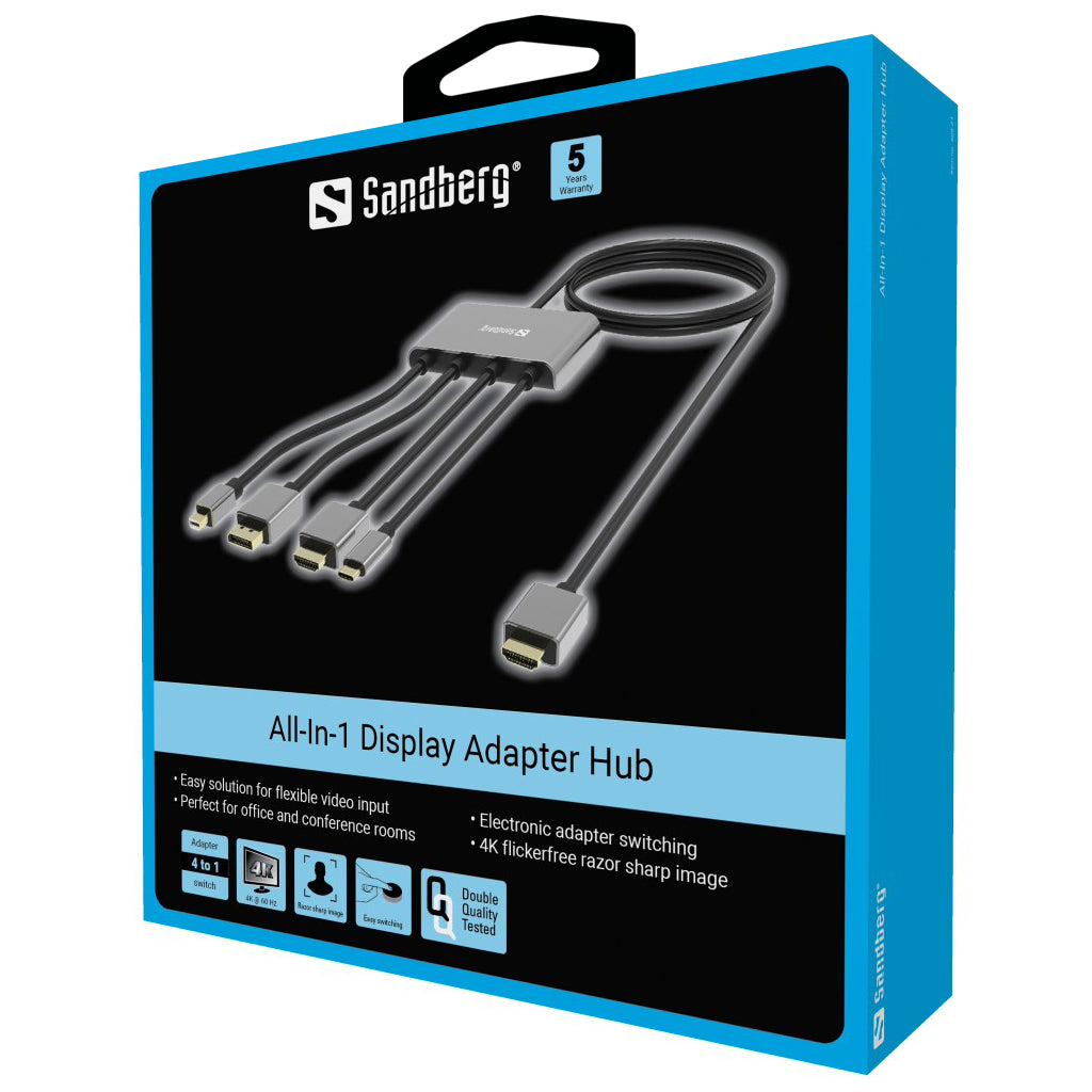 Adaptateur d'affichage tout-en-un Sandberg 509-21