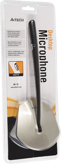 MICROFON A4TECH desktop, buton on/off mute, ajustabil "MI-10" (timbru verde 0.03 lei)