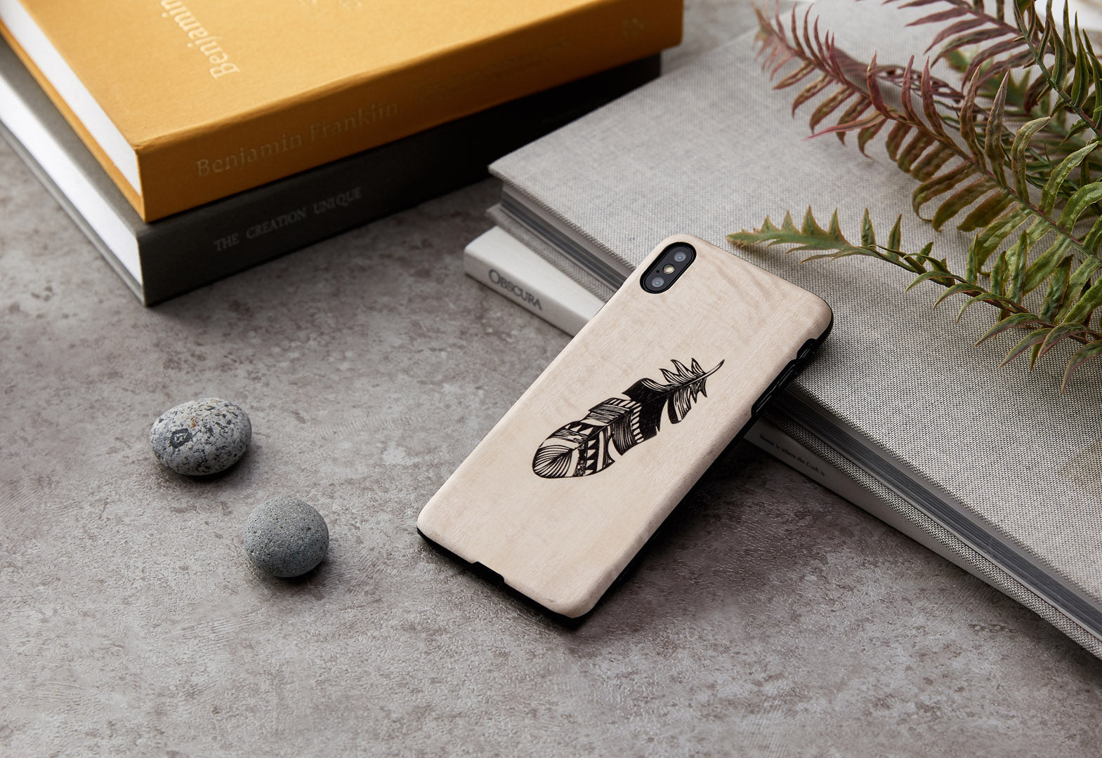 Coque pour smartphone MAN&WOOD pour iPhone XS Max, noir indien