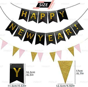 Ecost Customer Return Happy New Year Decorations, Happy New Year Banner, 32 Inch 2023 Balloons
