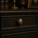 Bouton de meuble BOULE, finition laiton rouille