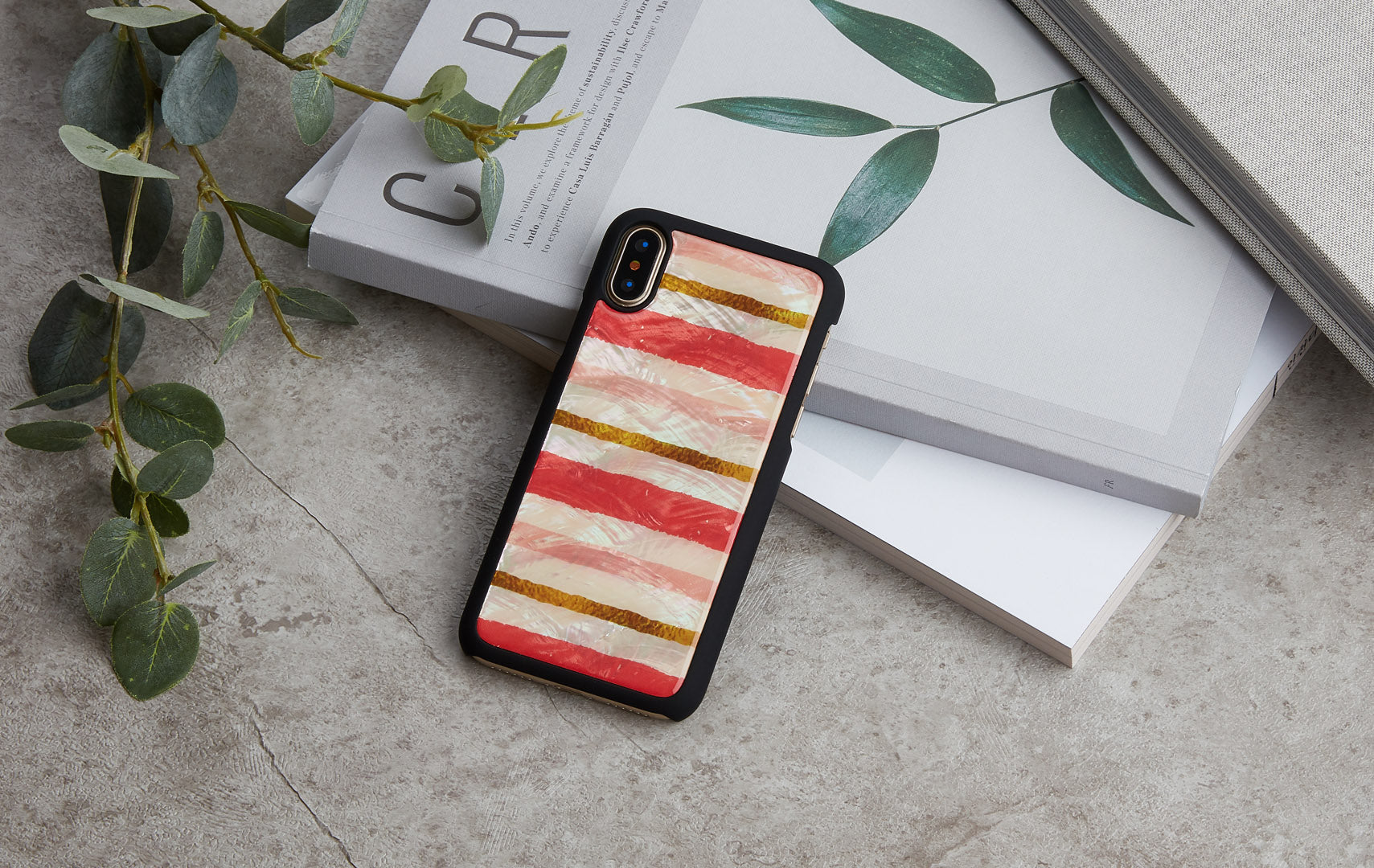 Coque ikins pour iphone xs/s motif gâteau court noir