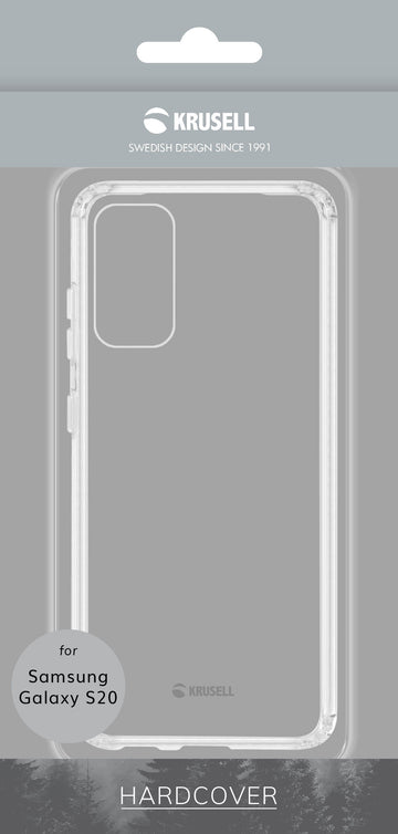 Coque rigide krusell essentials pour samsung galaxy s20 transparente