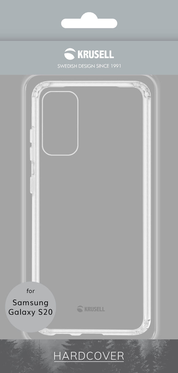 Coque rigide krusell essentials pour samsung galaxy s20 transparente