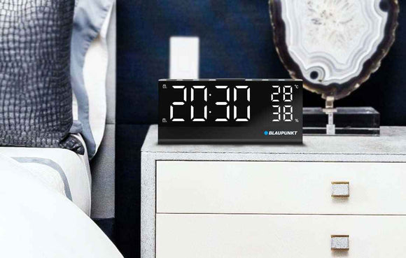 Radiobudzik CR10ALU FM PLL z wbudowanym czujnikiem temperatury i wilgotności