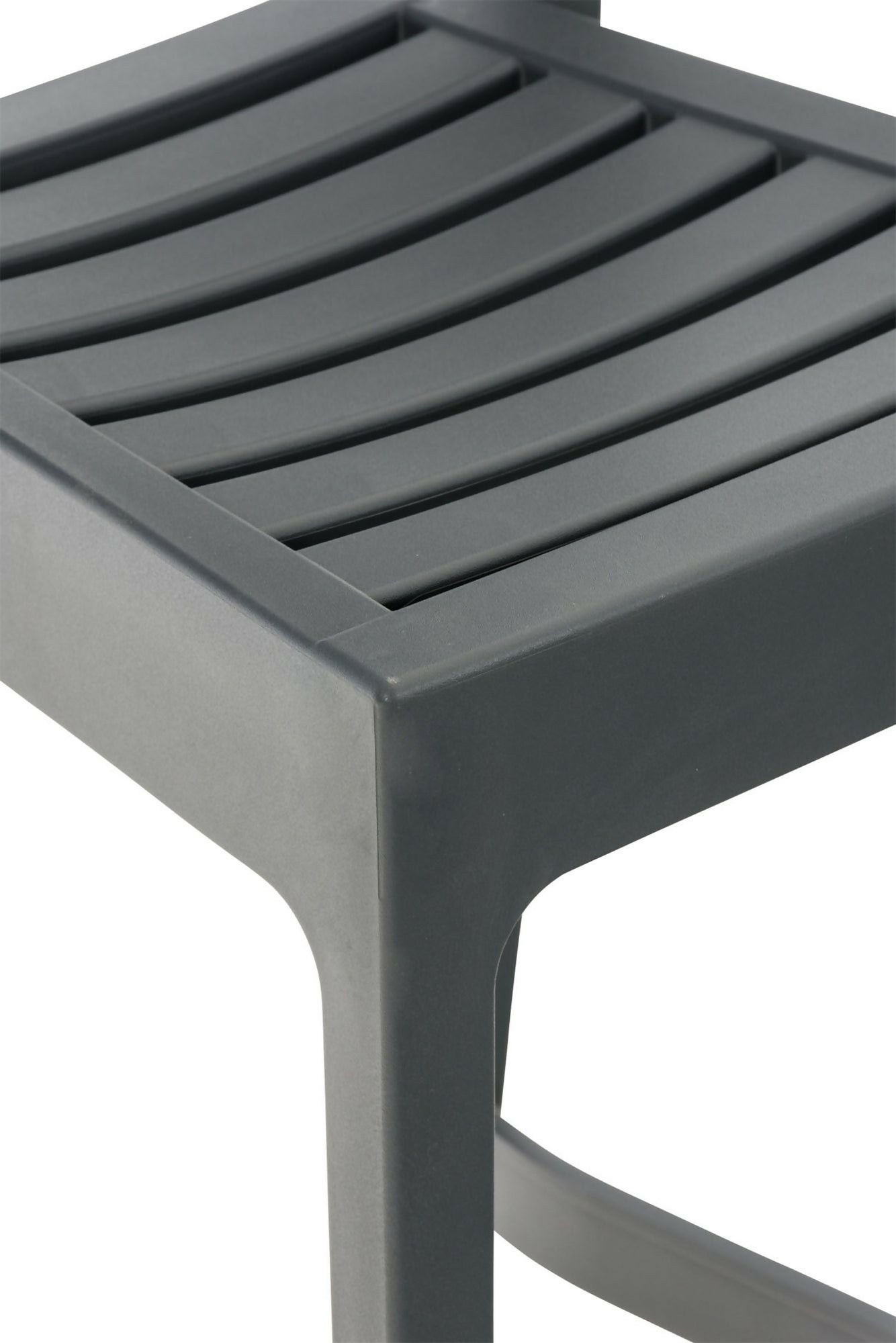 Tabouret de bar empilable Ares - Gris foncé