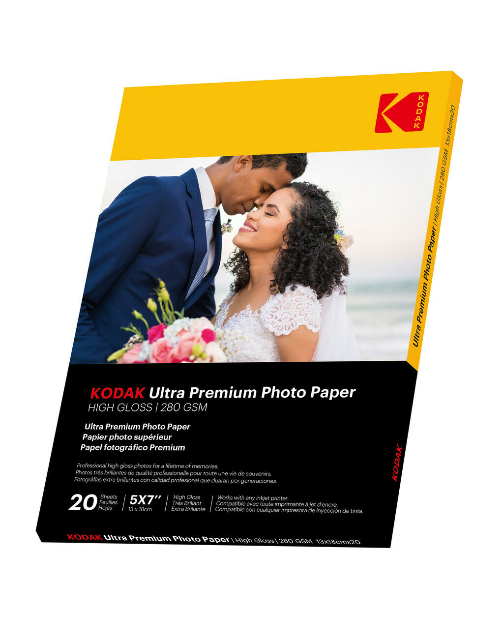 Kodak ultra prem photo 280 g 104 mil brillant 5/7 x 20