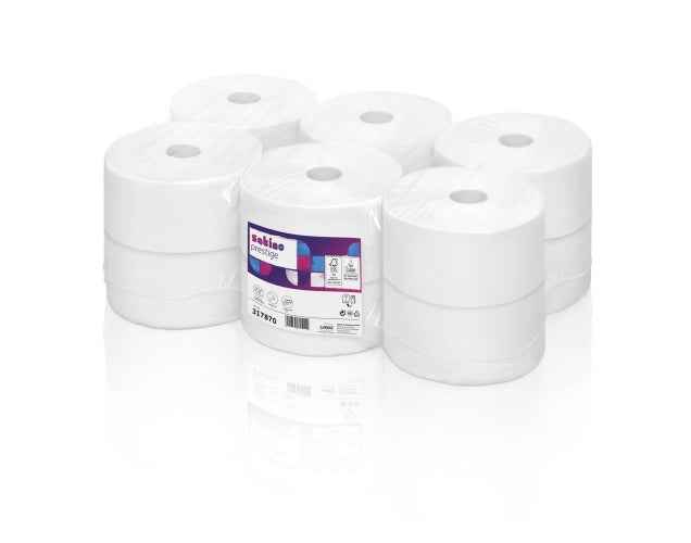 Rouleau de papier toilette Wepa TPCB2120, 120 m, 480 feuilles, 9,2 x 25, cellulose (12 pièces)