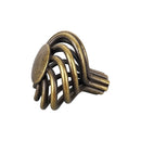 Bouton de meuble TORSADE ROND, Finition acier patiné vieilli