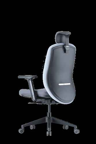 Chaise de bureau ergonomique Up Up Athene en tissu noir, gris et bleu