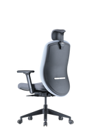 Chaise de bureau ergonomique Up Up Athene en tissu noir, gris et bleu