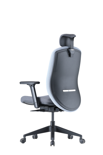 Chaise de bureau ergonomique Up Up Athene en tissu noir, gris et bleu