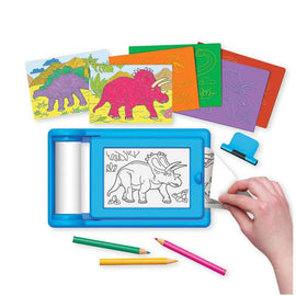 4M KidzMaker Dinosaur Rub Art Studio Kit